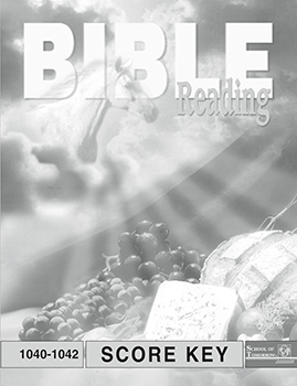Bible Reading Key 1040-1042