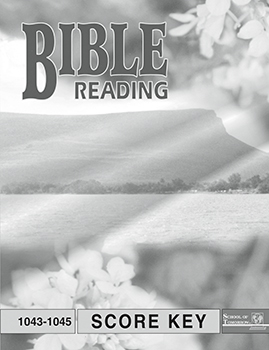 Bible Reading Key 1043-1045