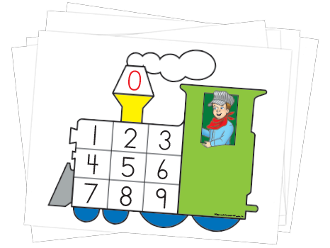 Number Train Cards